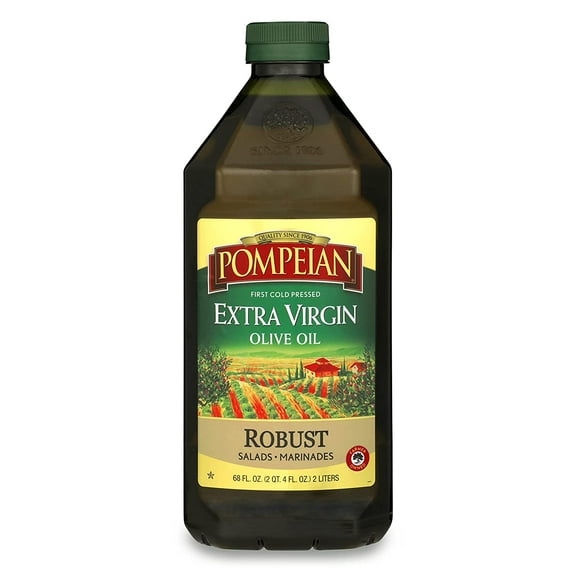 Pompeian Robust Extra Virgin OKA4Olive Oil, Contains Polyphenols, First Cold Pressed, 68 Fl Oz