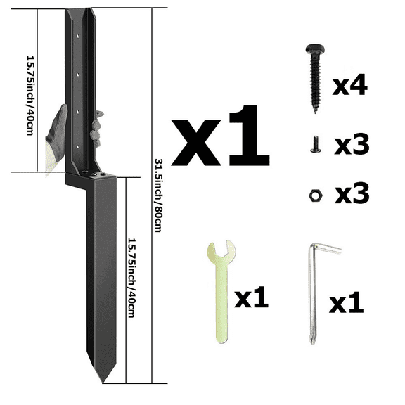 Robust Heavy-Duty H-Shaped Fence Post Repair Kit, No Dig Fence Stabilizer, Easy Install Post Fix Kit, Durable Fence Repair Stakes, Versatile H-Shaped Support for Home Yard Fences