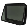 thumbnail image 1 of Robust RV Caravan Hinged Window, Black Aluminum, 3.2mm Tempered Glass, Manual Open, Suitable for Trailers and Pickup Trucks, 30*22in, 1 of 5
