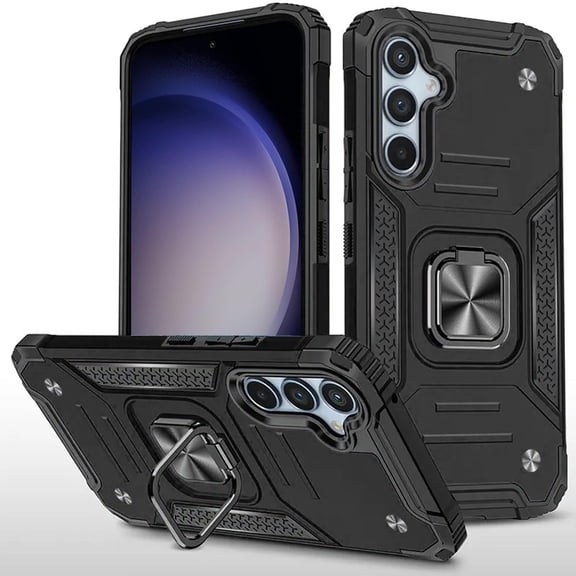 Robust Series Hybrid Case with Ring Grip for Samsung Galaxy S23 FE - Black
