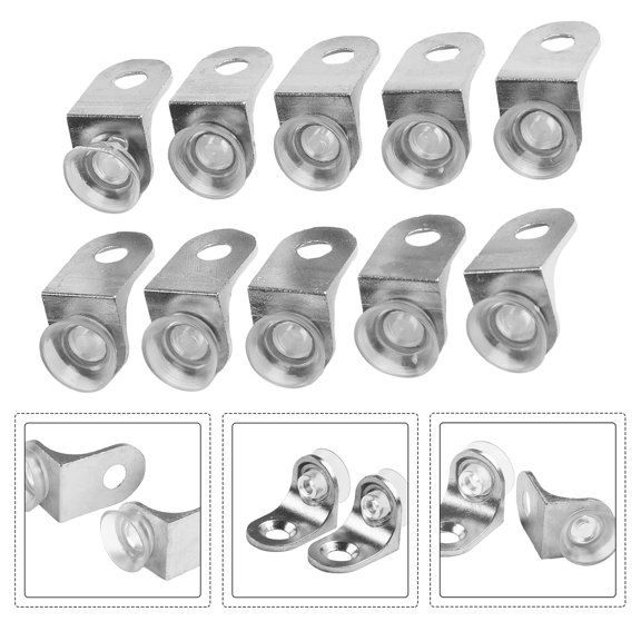 Robust Shelf Bracket Set for Closet Support, 10pc Zinc Alloy with Silicone Cups