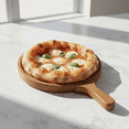 thumbnail image 1 of Robust Wooden Pizza Plate - Perfect for Homemade Pizza, Rustic Finish, 1 of 5