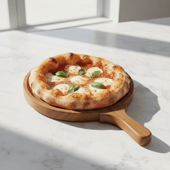 Robust Wooden Pizza Plate - Perfect for Homemade Pizza, Rustic Finish