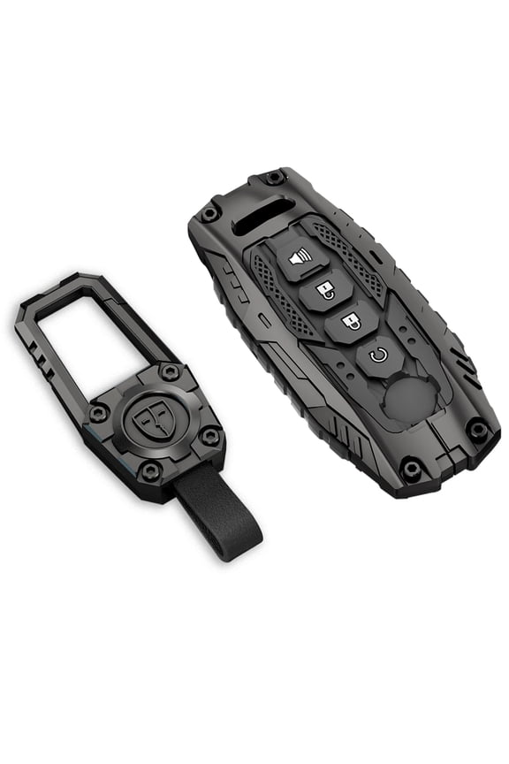 Robust Zinc Alloy Full-Body Key Fob Cover with Keychain for Nissan 2023-2025 Kicks Sentra Versa Rogue Pathfinder Smart Keyless Remote