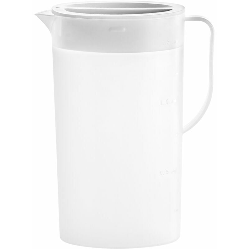 Robust and unbreakable plastic pitcher with cover, without BPA