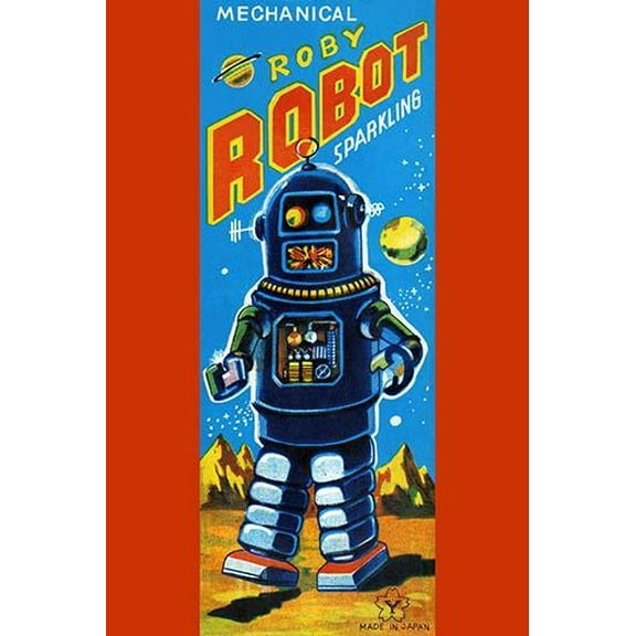 Roby Robot- Fine Art Canvas Print (20" x 30")