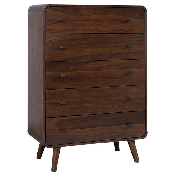 Coaster Robyn 5-Drawer Bedroom Chest of Drawers, Dark Walnut