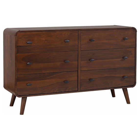 Coaster Robyn 6-Drawer Bedroom Dresser, Dark Walnut