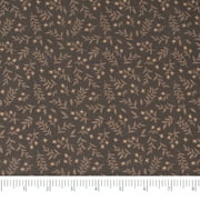 Roc-Lon 100% Cotton, 108" Wide, Quilt Backing, Prints, Packed Floral Chocolate, Cut By Yard