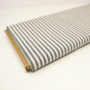 Roc-Lon 44/45 100% Cotton Woven Stripe Ticking Navy, Cut By Yard