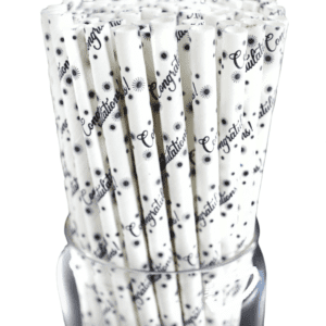 Roc Paper Straws Congratulations Paper Straws 100 Count Box