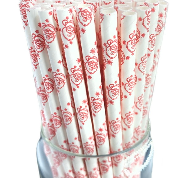Roc Paper Straws Santa Straws