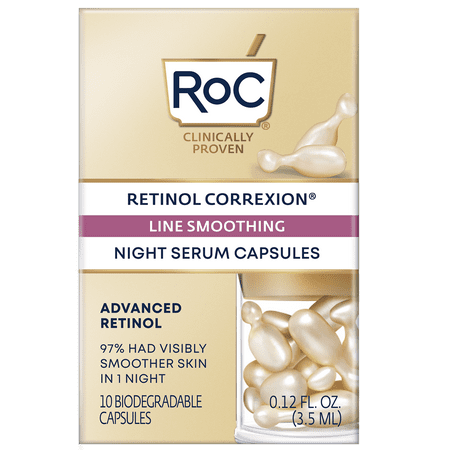 Roc Retinol Correxion Line Smoothing Night Serum Capsules, 10 Ct