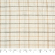Roc-lon 100% Organic Cotton, 60"/61", Sewing Craft Fabric, 2-layer Yarn Dyed Muslin, Plaid, 2 Yard