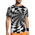 thumbnail image 1 of Rocae 3D Vortex Illusion for Men's Mesh Quick-Dry Short Sleeve Workout T-Shirt,Mens Crew Neck Tee Lightweight Soft Classic T Shirts Medium, 1 of 9