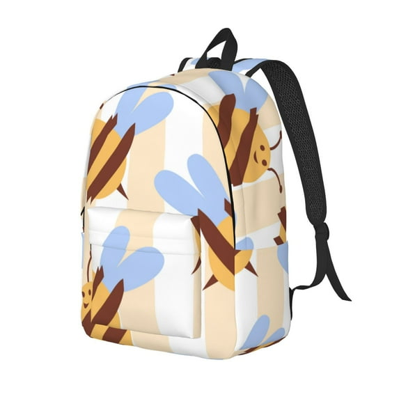 Rocae A Bee for Canvas College Laptop Backpack for Men Women -Medium