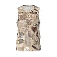 thumbnail image 1 of Rocae Abstract Coffee Pattern With Letters for Men's Basketball Jersey Lightweight and Breathable Athletic Tank Top,Quick-Drying Sports Jersey Medium, 1 of 9