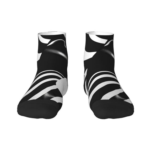 Rocae Abstract Monochrome Profile for Premium Adult Socks,Comfortable, Breathable, and Durable Socks, Perfect for Everyday Wear