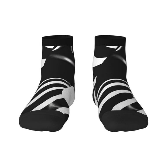 Rocae Abstract Monochrome Profile for Premium Adult Socks,Comfortable, Breathable, and Durable Socks, Perfect for Everyday Wear