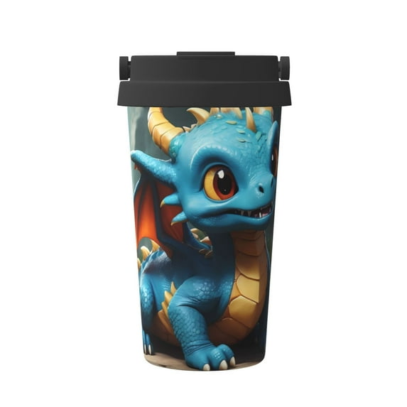 Rocae Adorable Blue Baby Dragon for Stainless Steel Vacuum Insulated Tumbler Coffee Travel Mug Spill Proof with Lid