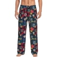 thumbnail image 1 of Rocae Adventure Camping Badge Mens Pajama Pants Pj Pants Mens Lounge Pants-Large, 1 of 6