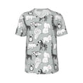 thumbnail image 1 of Rocae African Animals for Breathable Men's Baseball T-Shirt Fashionable Casual Baseball Jersey, Moisture-wicking Sportswear Small, 1 of 9