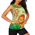 thumbnail image 1 of Rocae African Animals in the Jungle for Women's Workout Tank Top Lightweight Sleeveless Fit Tops- Moisture-Wicking, BreathableSmall, 1 of 1