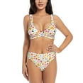 thumbnail image 1 of Rocae Afternoon Tea for Bikini Set for Women Two Piece Sexy High Swimsuits Split Crossover Bikini, 1 of 9