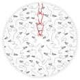 thumbnail image 1 of Rocae Airplane for Christmas Tree Skirt with Pom Pom Trim for Holiday Party for Holiday Home Decor Indoor Outdoor-48", 1 of 7