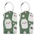 thumbnail image 1 of Rocae Alpaca Faces for Leather Luggage Baggage Tags ID Label Privacy Cover ID Label with Stainless Steel Loop and Address Card, 1 of 5