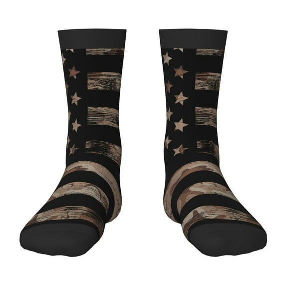 Rocae American Flag with Desert Camouflage for Girls Boys Crew Socks,Children's Socks, Kids Socks, Toddler Socks: Daily Wear with Kids School Uniform