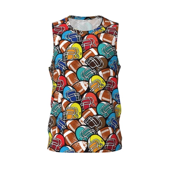 Rocae American Football for Men's Basketball Jersey Lightweight and Breathable Athletic Tank Top,Quick-Drying Sports Jersey 4X-Large