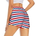 thumbnail image 1 of Rocae American Patriotic Stars And Stripes for Women's Athletic Shorts Quick Dry Workout Hiking Shorts With Pockets for Running, Yoga, Gym, Sports Medium, 1 of 9