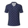 thumbnail image 1 of Rocae Anchors Heart Blue for Men's Short Sleeve Polo Shirt, Quick Drying Performance Moisture Wicking Sports Men's Golf Shirt, 1 of 9