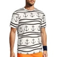 thumbnail image 1 of Rocae Anchors and Ropes for Men's Mesh Quick-Dry Short Sleeve Workout T-Shirt,Mens Crew Neck Tee Lightweight Soft Classic T Shirts 4X-Large, 1 of 9