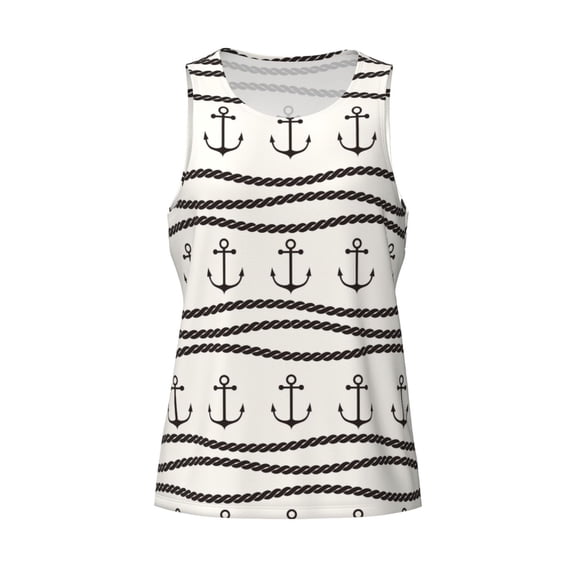 Rocae Anchors and Ropes for Men's Workout Tank Top Men's Running Tank Top Dry Fit Athletic Workout Tank TopsMedium