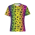 thumbnail image 1 of Rocae Animal Paw Rainbow for Men's Moisture-Wicking Crew Tee - T-Shirt for Sports, Outdoor Activities, and Casual WearMedium, 1 of 9