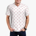 thumbnail image 1 of Rocae Animal Pink Color Paw for Men's Short Sleeve Polo Shirt, Quick Drying Performance Moisture Wicking Sports Men's Golf Shirt-Small, 1 of 6