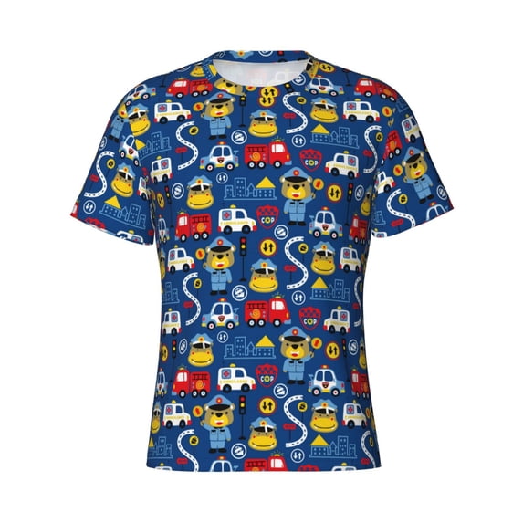 Rocae Animals Rescue Team for Men's Moisture-Wicking Crew Tee - T-Shirt for Sports, Outdoor Activities, and Casual Wear3X-Large