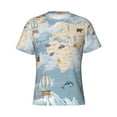 thumbnail image 1 of Rocae Animals Travel World Map for Men's Moisture-Wicking Crew Tee - T-Shirt for Sports, Outdoor Activities, and Casual Wear, 1 of 9