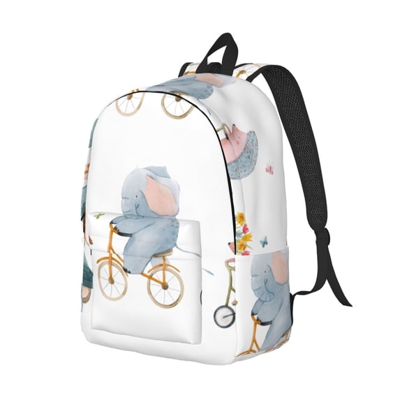 Rocae Animals in Transport for Durable Canvas Backpack Leisure Large Bag Travel Rucksack Multi-function Backpack Medium