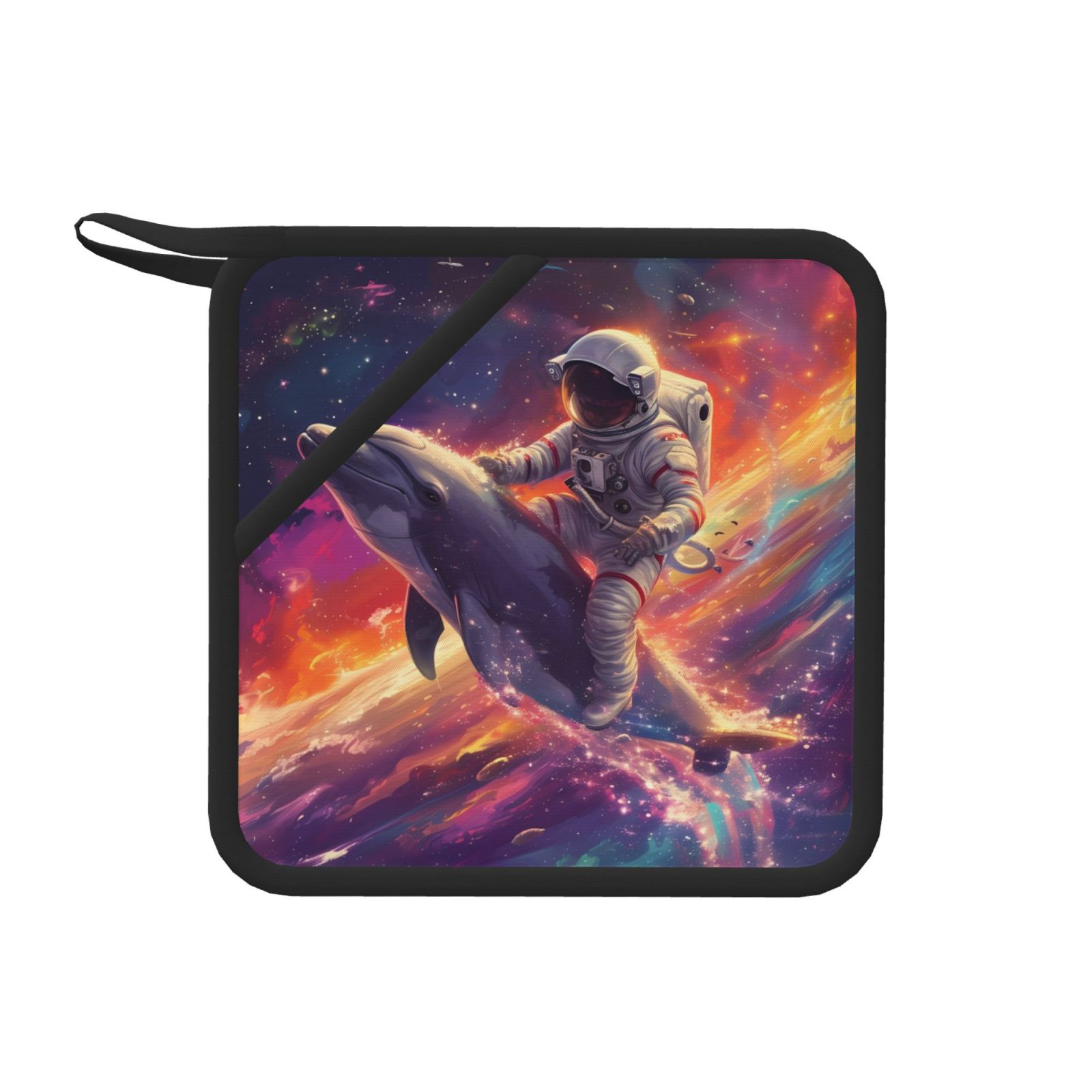 Rocae Astronaut Dolphin for Square Silicone Antiscalding Mat Trivet