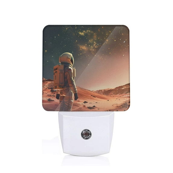 Rocae Astronaut On Mars A for 0.5W Plug in Night Light, Dusk to Dawn, Bright Nightlight Auto-On/Off-US