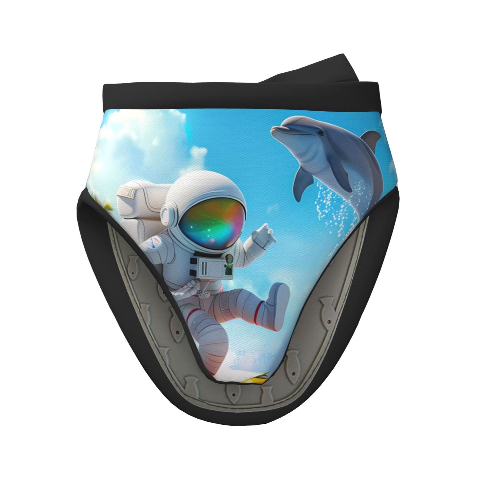 Rocae Astronaut Tropical Dolphin for Mini Oven Mitts Rubber Oven Glove