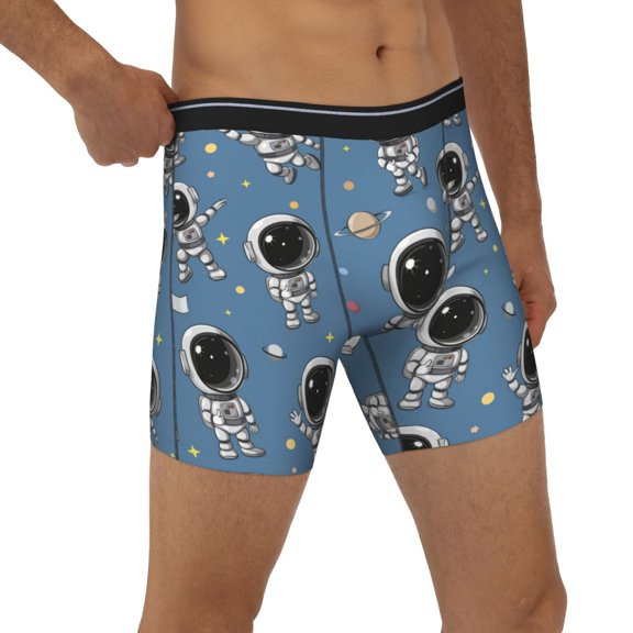 Rocae Astronaut for Stretch Moisture-Wicking Underwear,Men's Underwear Boxer Briefs XX-Large