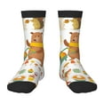 thumbnail image 1 of Rocae Autumn Forest Animals for Girls Boys Crew Socks,Children's Socks, Kids Socks, Toddler Socks: Daily Wear with Kids School Uniform, 1 of 5