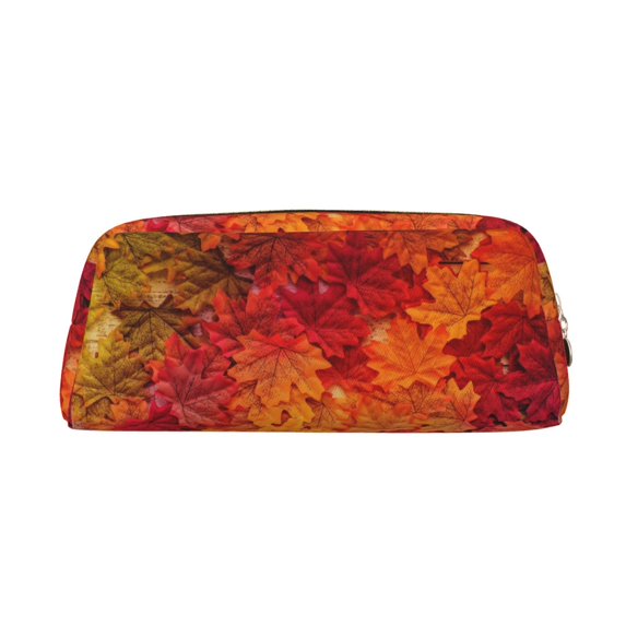 Rocae Autumn Leaf for Multifunctional Pen Organizer with Zipper Closure, Ideal for Tools, Gadgets, Cosmetics, Stationary,Travel Accessary