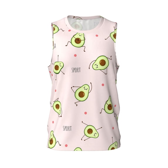 Rocae Avocado Doing Sport Yoga for Men's Basketball Jersey Lightweight and Breathable Athletic Tank Top,Quick-Drying Sports Jersey