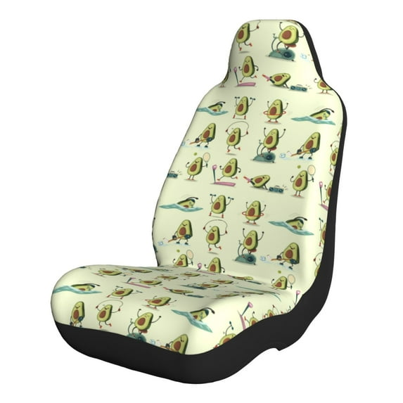 Rocae Avocado for Exercise Print Seat Covers for Cars Trucks and SUVs,Easy to Install Cover Set-1