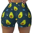 thumbnail image 1 of Rocae Avocado in Space for Women's Quick-Dry Running Shorts,Ladies Active Athletic Apparel Yoga Workout Gym Running Volleyball Spandex Shorts Medium, 1 of 9